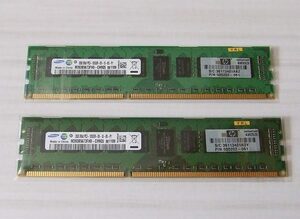 SAMSUNG M393B5673FH0-CH9Q5 PC3-10600R DDR3-1333 ECC Registered 2GB 2枚セット