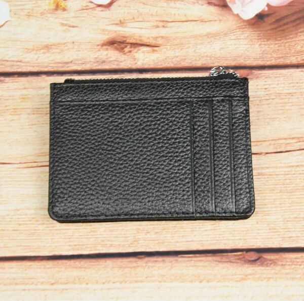 カードケース　財布　レザー　薄い　ブラック　黒　キャッシュレス　コンパクト財布 コインケース　