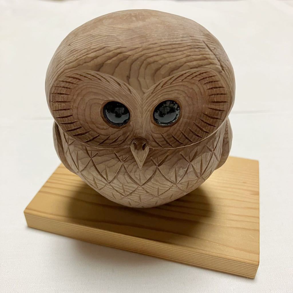 ヤフオク! -「フクロウ 置物 木彫り」(木工、竹工芸) (工芸品)の落札