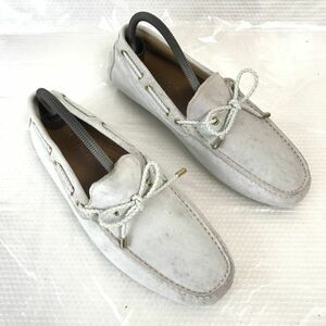 Made in Italy★DESIGNWORKS/デザインワークス★スエード/ドライビング/デッキシューズ【41/25.5-26.0/白/white】Shoes/trainers◆C-60