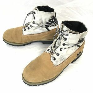 Timberland★本革/ショートブーツ【26.5-27.0/9M/ベージュ/beige】Shoes◆WB81-6