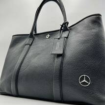 1円 バーニーズニューヨーク ベンツ【大容量】BARNEYS NEWYORK Benz トートバッグ ビジネスバッグ 黒 レザー A4収納 通勤 旅行 出張 メンズ_画像1