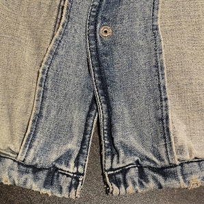 美色レア94年製ショートホーン90sオールドLEVI'SデニムシャツMダークインディゴ縦落ち90年代ビンテージLEVISウエスタンジャケット初期lvcの画像6