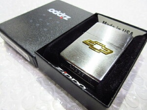 [Spiral] Chevrolet bow Thai Zippo/ Zippo lighter * silver [type2] new goods /CHEVROLET BOW TIE/