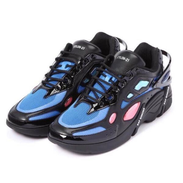 定価70,400円 RAFSIMONS/ラフシモンズ/RUNNER CYLON-21 スニーカー Black/Blue 43