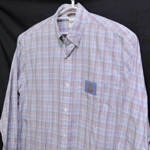  old clothes * Karl hell m long sleeve shirt Sky blue check M xwp