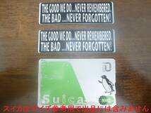 英語名言ステッカー２枚セット「THE GOOD WE DO NEVER REMEMBERED, THE BAD NEVER FORGOTTEN!」約86×26mm 半艶塩ビ製 屋外使用可 \150即決_画像2