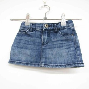 ギャップジーンズ デニム ミニスカート 台形 女の子用 80サイズ インディゴ青 ベビー 子供服 GAPjeans