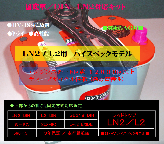 HONDA シビック／タイプR（FK）に オプティマ RT925S-Lレッドトップ「LN2」対応KIT！送料込み！