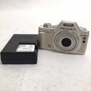 Cサ 通電OK 充電器 バッテリー有 PENTAX ペンタックス Optio I-10 コンパクトデジタルカメラ パールホワイト 12.1メガピクセル の画像1
