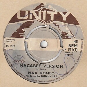 【ROOTS ROCK】Macabee Version / Max Romeo - Music Book / The Soul Syndicate [Unity (UK)] ya225