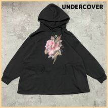 GU ジーユー UNDERCOVER アンダーカバー コラボ スウェット パーカー トレーナー ビッグロゴ プルオーバー ドローコード サイズM 玉FL2454_画像1