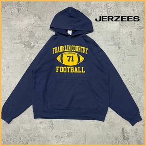 JERZEES ジャージーズ パーカー スウェット トレーナー franklin county football アメフト ビッグロゴ USA企画 サイズL 玉FL2495