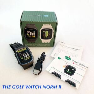 【ゴルフウォッチ】グリーンオン／THE GOLF WATCH NORM Ⅱ／本体・USBケーブル・取説・箱有り／未使用