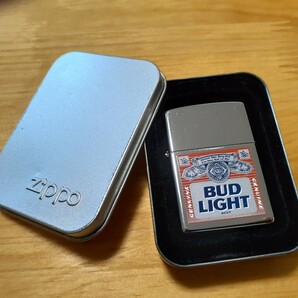 ◆ ZIPPO BUD LIGHT バドライト バドワイザー Budweiser キャンドボトム 2001年製 シルバー 良品 送230円◆の画像9