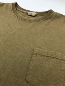 【アメリカ製】長袖GOOD WEAR グッドウエア ポケット付きロンTTee made in USA カーキ アメカジ アウトドア 