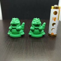 東宝　ゴジラ　緑　スタンプ　ハンコ　消しゴム　フィギュア　2種セット_画像3
