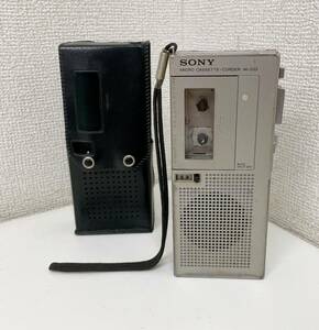 【SONY マイクロカセットレコーダー「M-203」カバー付き】MICRO CASSETTE-CORDER/ソニー/現状品/A53-220