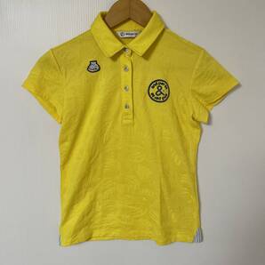 and per se アンパスィ 半袖ポロシャツ イエロー ゴルフ レディースMサイズ A9618FSZ2