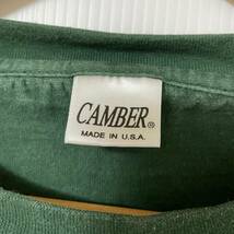 キャンバー CAMBER USA製 ヘビーコットン Tシャツ グリーン ビッグサイズ 内タグなし_画像3