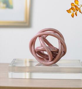 新品　北欧風　INS風　芸術感　アイデア　飾り物　装飾品　「毛糸の玉」　瑠璃　置き物　玄関　ピンク
