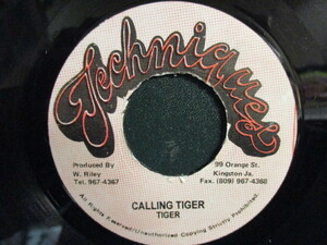 Tiger ： Calling Tiger 7'' / 45s (( 90's ダンスホール レゲエ / 落札5点で送料無料