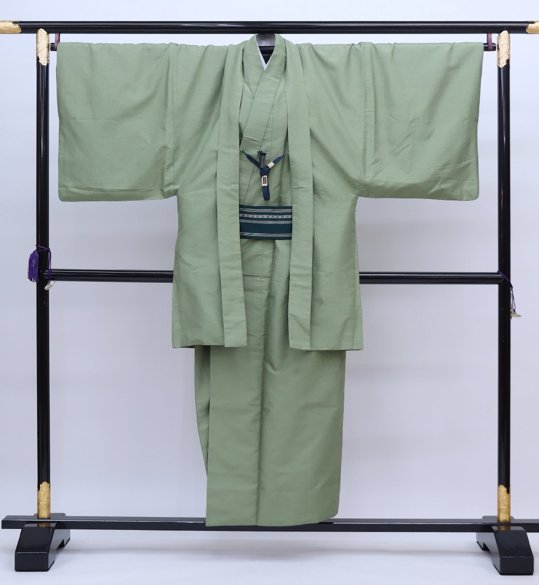 男性 紬 アンサンブル 色無地 百入茶色 キングサイズ 未使用 mop2816
