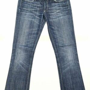 8.5@ 良品「earnest sewn」“HEFNER.06” ヴィンテージ加工 スリムストレート ジーンズ Blue SIZE:26 USA製