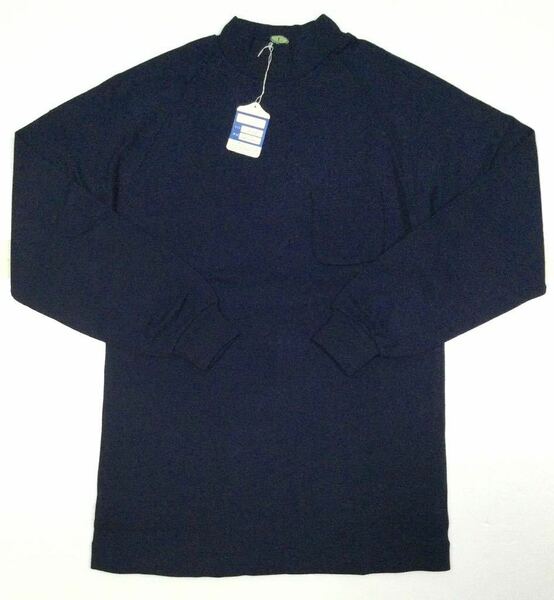 ヴィンテージ未使用品「OPELU」“1031-530” ハイネック ジャージトップス Navy SIZE:L/M相当 日本製 60's-70's当時物 ⑥