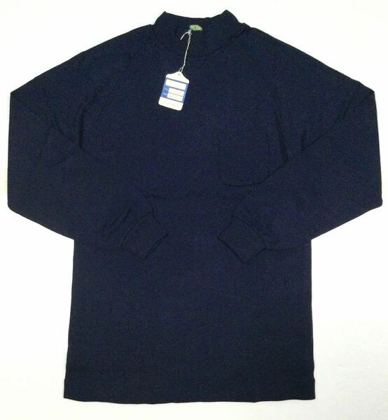 ヴィンテージ未使用品「OPELU」“1031-530” ハイネック ジャージトップス Navy SIZE:L/M相当 日本製 60's-70's当時物 ⑩