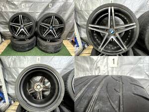 D-T0302e★ BMW 320i 社外 アルミホイール 4本 19×9.5J + 38 PCD 120 5穴 ハブ径 73㎜ 225/35ZR19