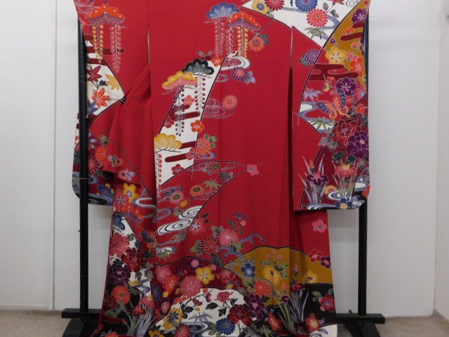 誉田屋源兵衛 浴衣 反物 水玉変り市松 199 最旬トレンドパンツ 52.0