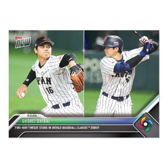 WBC優勝記念 トップス 大谷翔平 ポケモンカード風 渦巻きレア仕様 世界