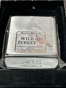 zippo ワイルドターキー 底面斜体ロゴ WILD TURKEY 年代物 1987年製 Austin Nichols （8）YEARS OLD 筆記体 BOURBON WHISKEY