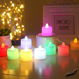 [7 color. light .. possible to enjoy ] candle light 24 piece set battery attached romance сhick interior cordless party Halloween camp 