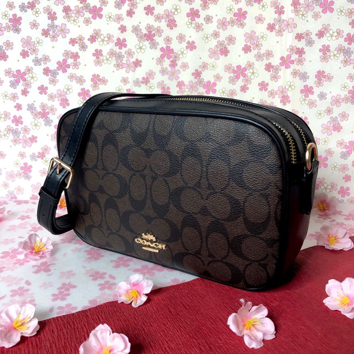 COACH コーチ ショルダーバッグ 新品 新作 ダークブラウン ブラック