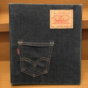 ビンテージ LEVI'S リーバイス 501XX 大戦 デニム ジーンズ ビッグE 66 赤耳 Now! Designs エプロン バインダー ファイル バッグ 看板