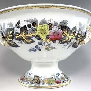 ウェッジウッド(Wedgwood)【旧刻印1887年】花柄金彩 大型フルーツボウル H440 【Bランク】の画像3