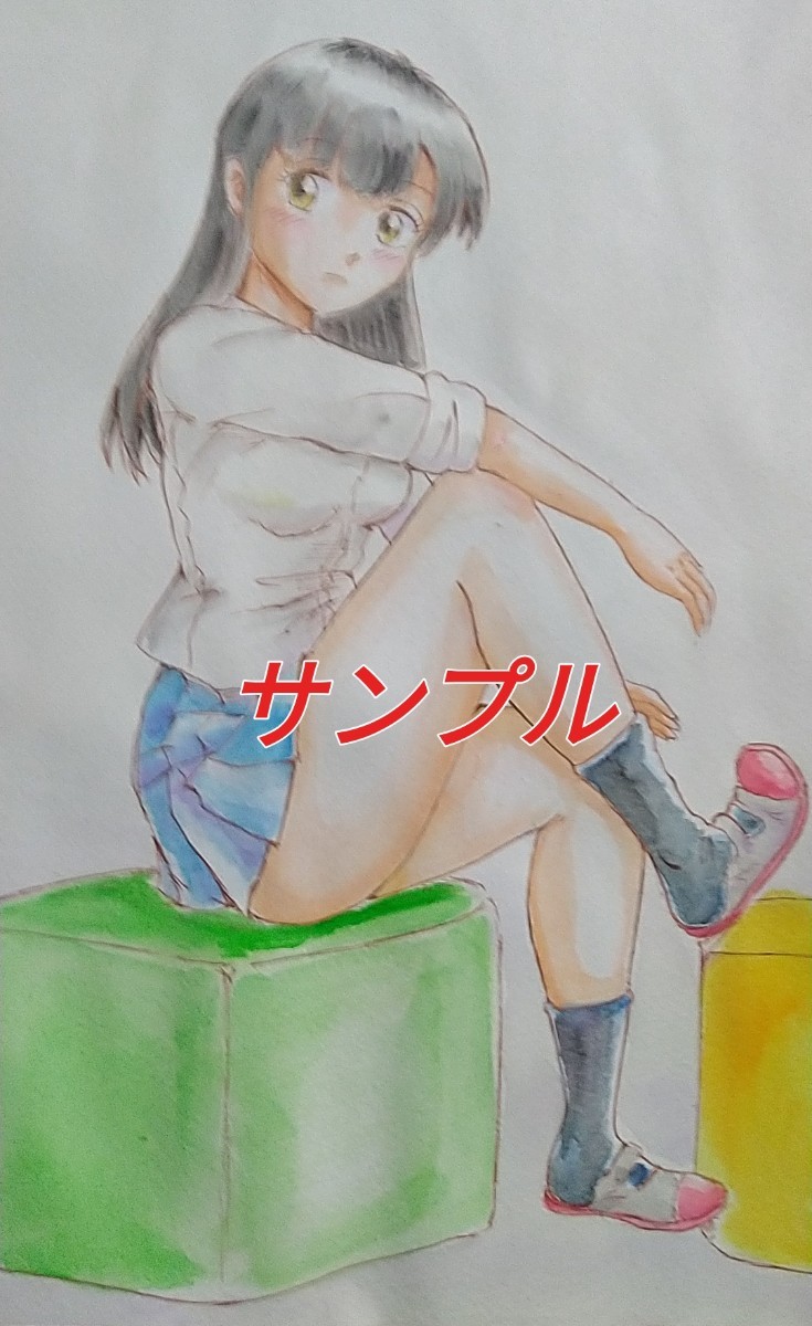 Hand drawn illustration relaxing girl, comics, anime goods, hand drawn illustration
