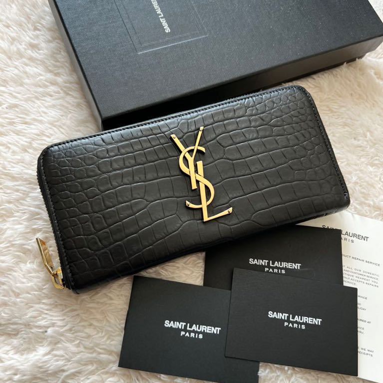 とっておきし新春福袋 未使用品 Saint Laurent 長財布 352904 レッド