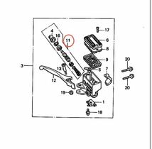 【送料無料】ホンダ純正CBX400F純正フロントマスターシリンダーリペアキットNC07(OHキット オーバーホール ブレーキ インボードディスク)_画像2