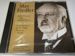 未開封品　[M&A] マックス・フィードラー　ブラームス　ヴァイオリン協奏曲(ボーリス1936）＋シューマン　交響曲第1番「春」(1936)