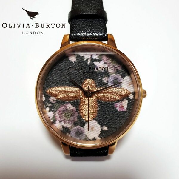 Olivia Burton/エンブロイダードダイヤル3Dビー/刺繍/蜂/オリビアバートン/腕時計
