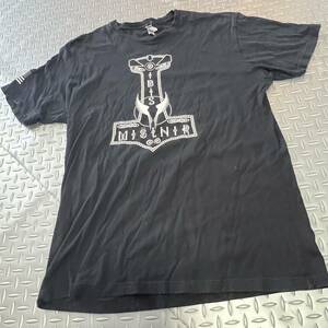 米軍放出品 沖縄　BLACK Tシャツ LARGE おしゃれ　ランニング　トレーニング　(INV RS59)