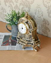 イタリア製 卓上時計 ロココスタイル 真鍮 ゴールド ヨーロピアン ホテル レストラン 店舗 インテリア 輸入 アンティーク調 豪華_画像2