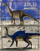 モルディブ 1999年発行 恐竜 古代生物 切手 (3) 未使用 NH_画像4