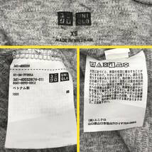 #60_0043 送料無料 【中古品】 【UNIQLO ユニクロ】 タートルネックTシャツ トップス 綿100% ソフトタッチ 長袖 メンズ XS グレー_画像9