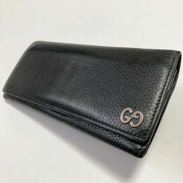 ★GUCCI グッチ ブラック メンズ 長財布 中古【鑑定済み 本物保証】