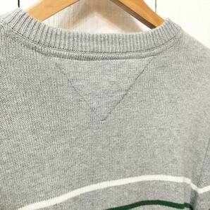 Tommy Hilfiger トミーヒルフィガー 美品 コットンニット セーター クルーネック ニット 胸ロゴ メンズXL 良品綺麗の画像8