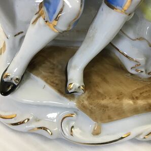 ヤマハ陶芸 テーブルライト 貴族 貴婦人 陶器 アンティーク 電気スタンド 卓上ランプ インテリア 照明器具の画像8
